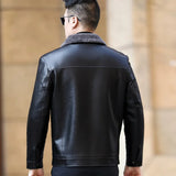 YXL-222 Leather Jacket Men's Fur One Casual Thickened