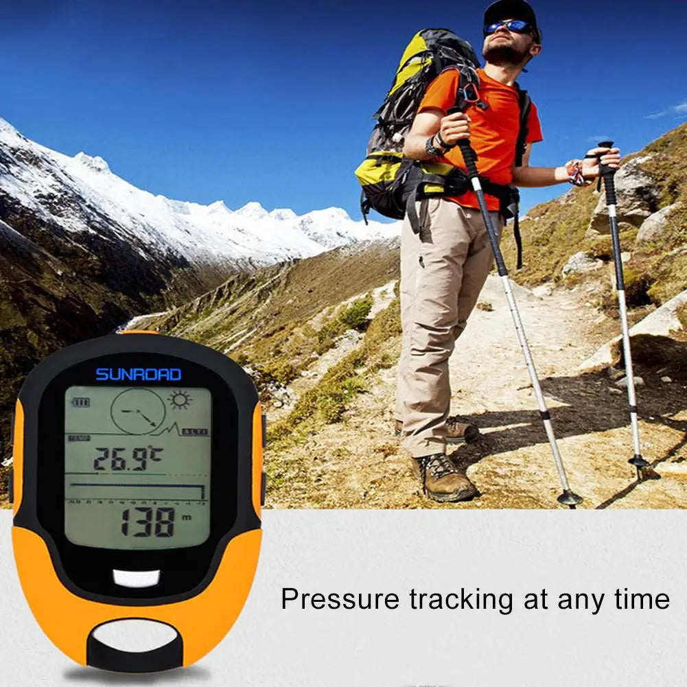 SUNROAD Multifunctional Handheld USB Compass Altimeter Barometer Digital