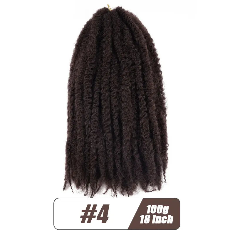 18inch Synthetic Afro Kinky Marley Braids Hair Soft