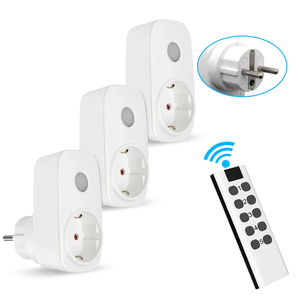 Smart Home EU French Socket Power Plug 433Mhz