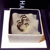 JUWANG New Exquisite Luxury Curve Temperament Earrings for