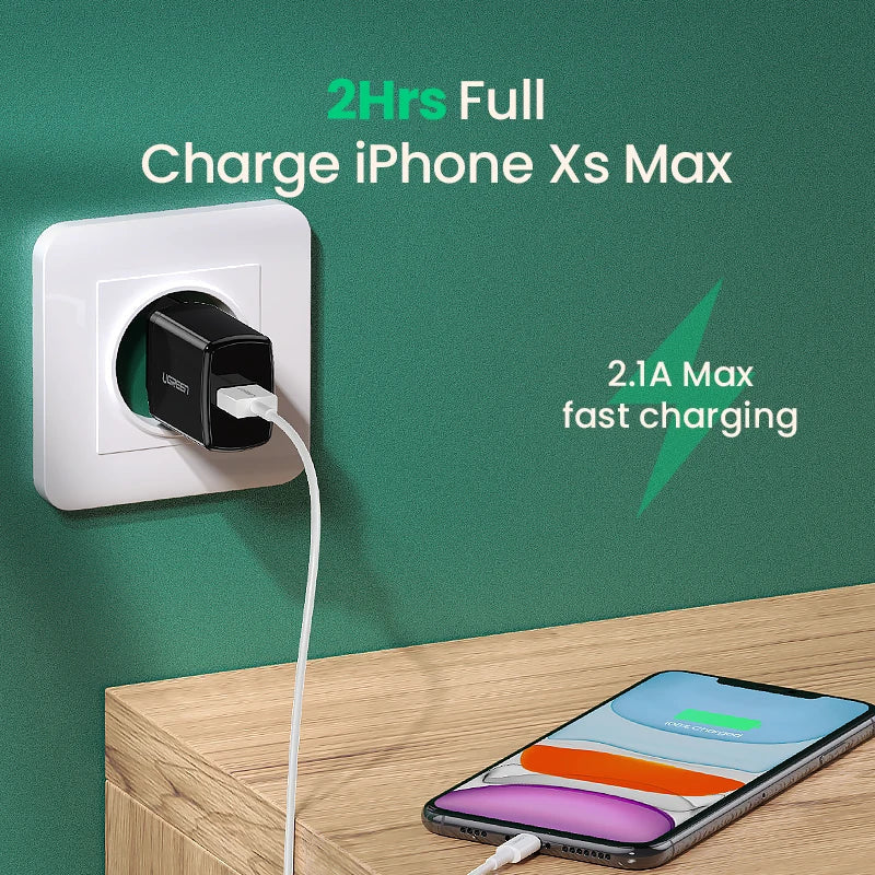 UGREEN USB Charger 5V2.1A Mini Wall Charger EU