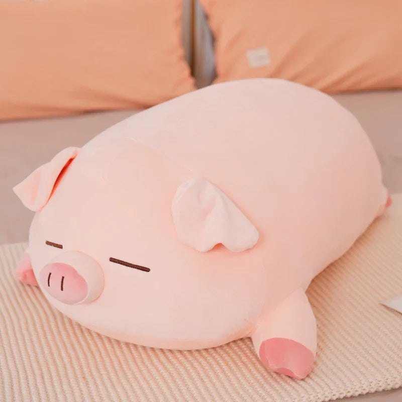 40/50/60/80cm Squish Pig Stuffed Doll Lying Plush Piggy