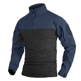 TACVASEN 1/4 Zipper Ripstops T-shirts With Zipper Pockets