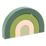 Baby Montessori Rainbow Building Blocks Wooden Toy DIY