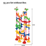 DIY Construction Marble Run Race Track Building Blocks