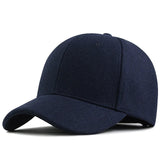 Male Winter large size felt baseball cap big