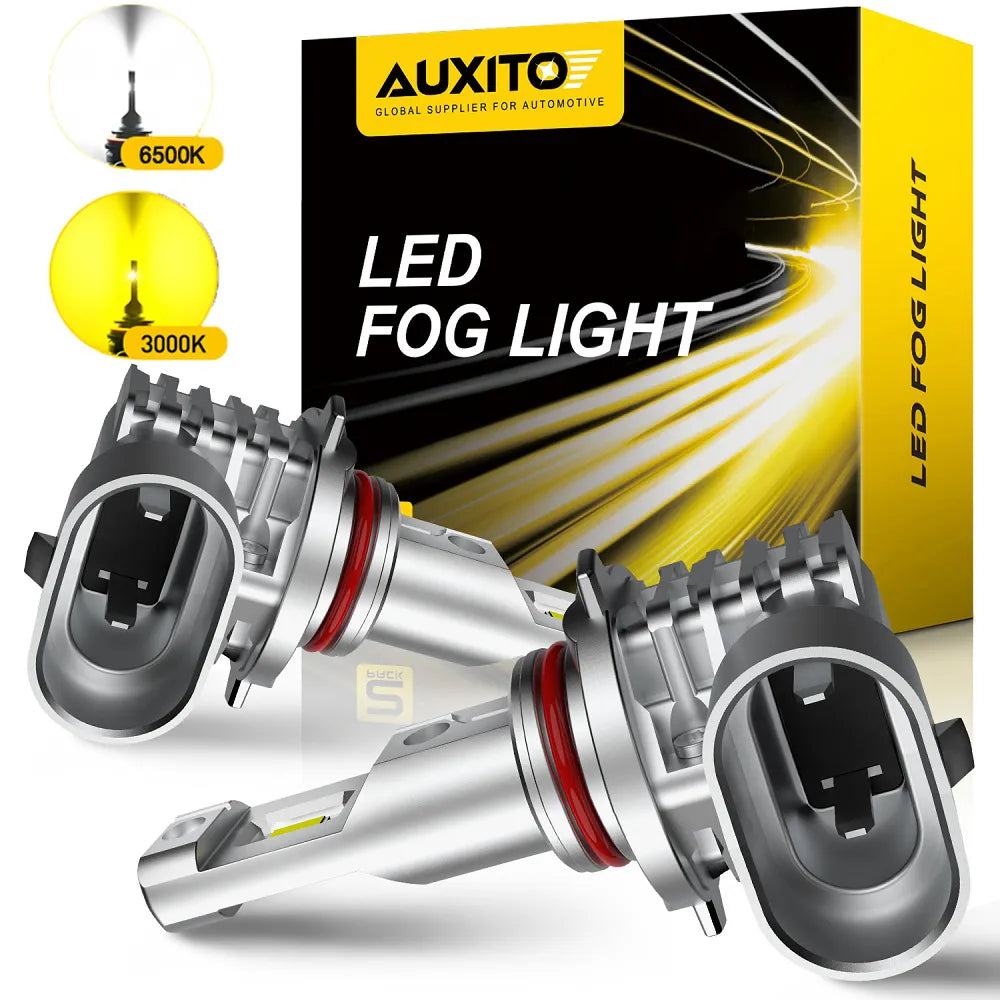 AUXITO 2000LM H8/H11/H16JP LED Fog Light Bulbs - 6500K White & 3000K Golden DRL