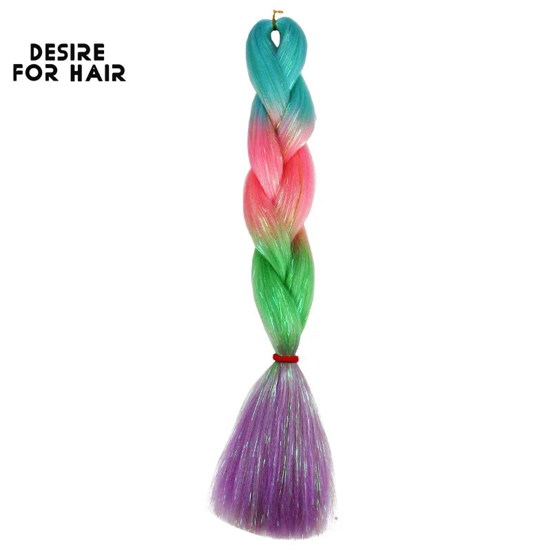 Desire for Hair 5Packs Synthetic Braiding Hair Christmas