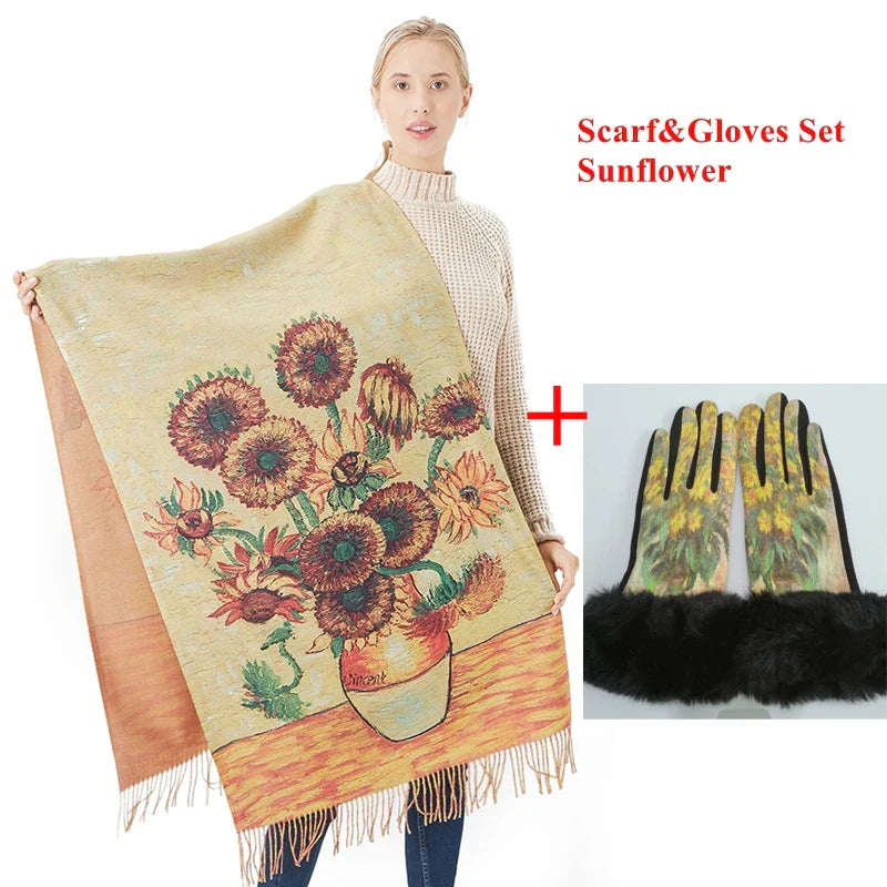 New Cashmere Scarf Women Digital Printing Pashmina Shawl