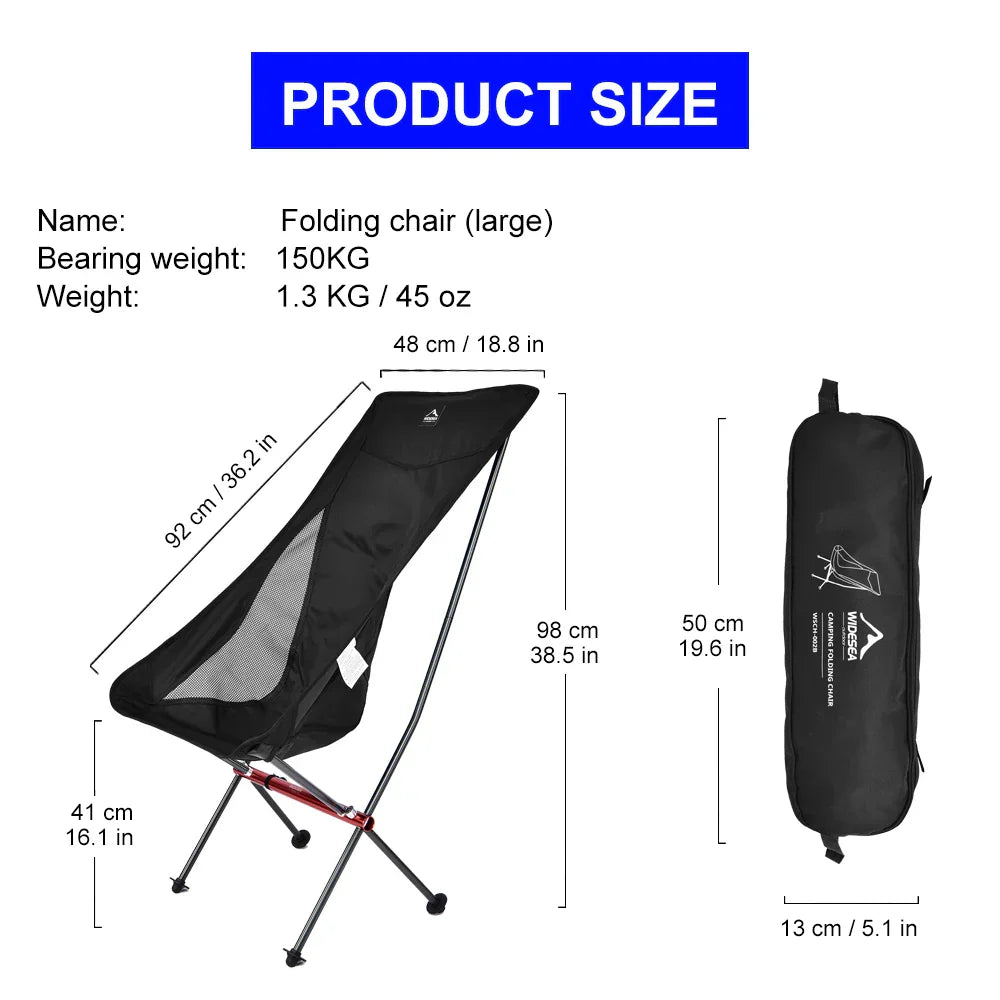 Widesea Camping Fishing Folding Chair Tourist Beach Chaise