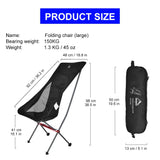 Widesea Camping Fishing Folding Chair Tourist Beach Chaise