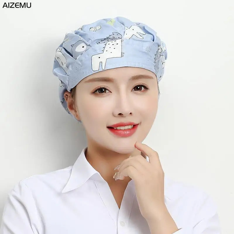 Cute Elastic Kitchen work Hats Restaurant Breathable chefs