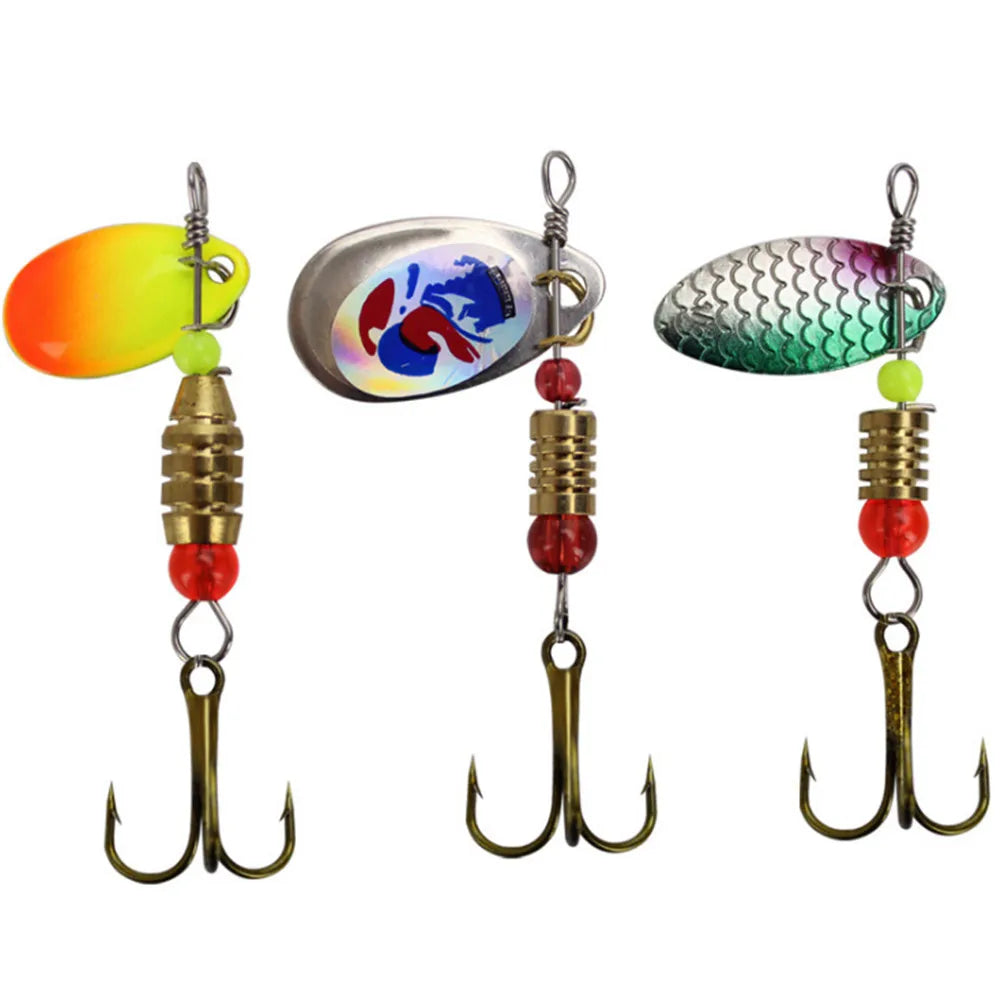 30pcs/10pcs Boxed Rotating Spoon Kit Lure Fishing Lures