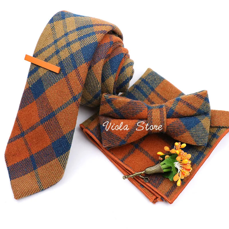 Top 50 Wool Soft 7cm Tie Bowtie Hankie