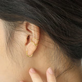 ANDYWEN 925 Sterling Silver Gold Plain 5mm 6mm