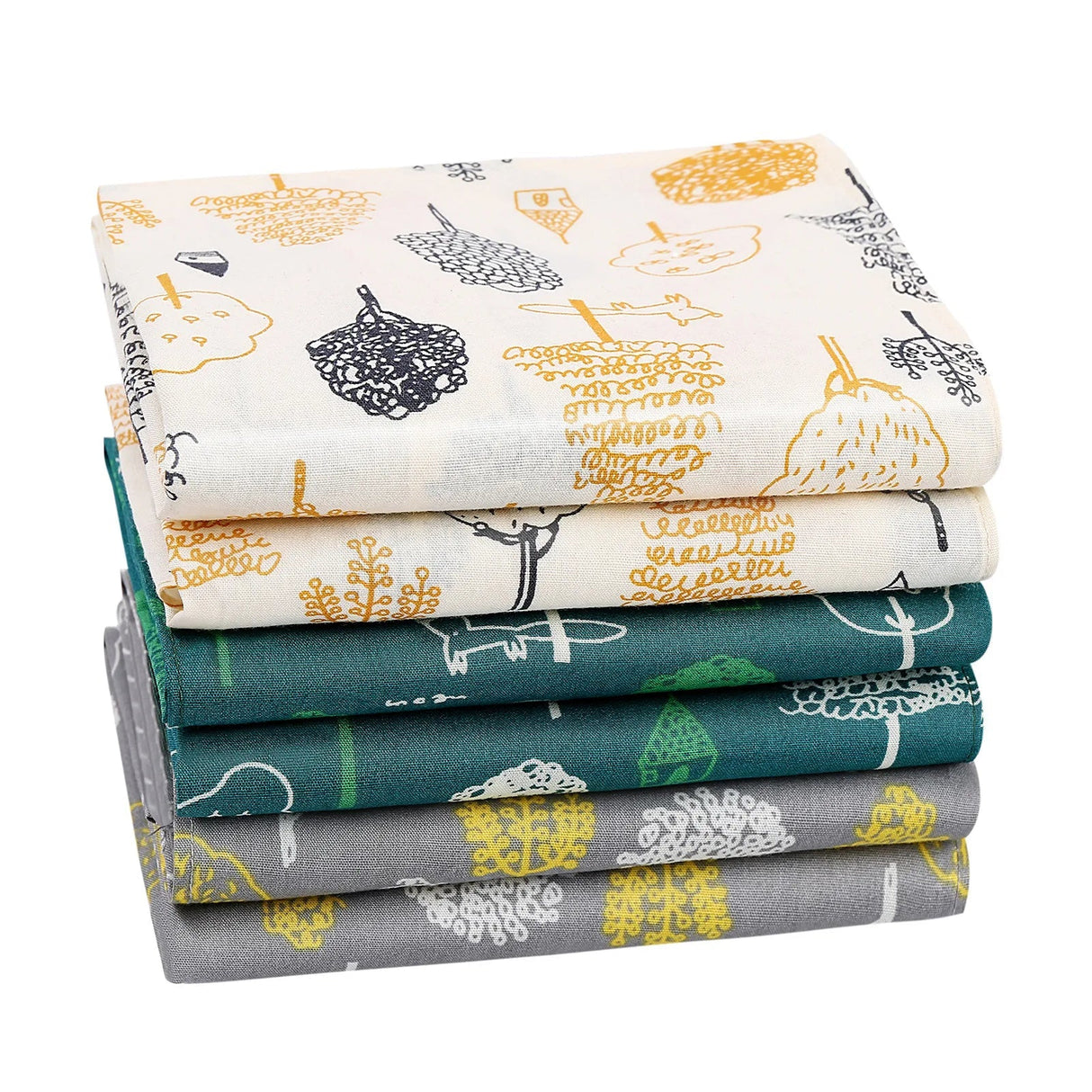 1 Set Women Printed Handkerchief Cotton Scarf For