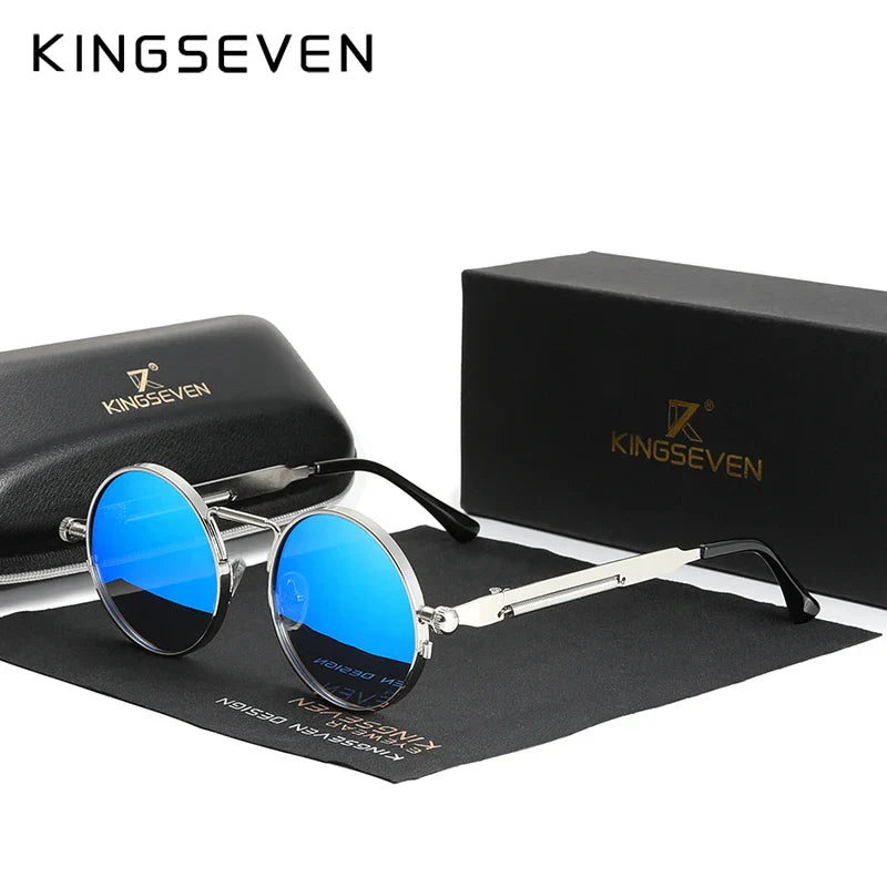 KINGSEVEN High Quality Gothic Steampunk Sunglasses Polarized Men
