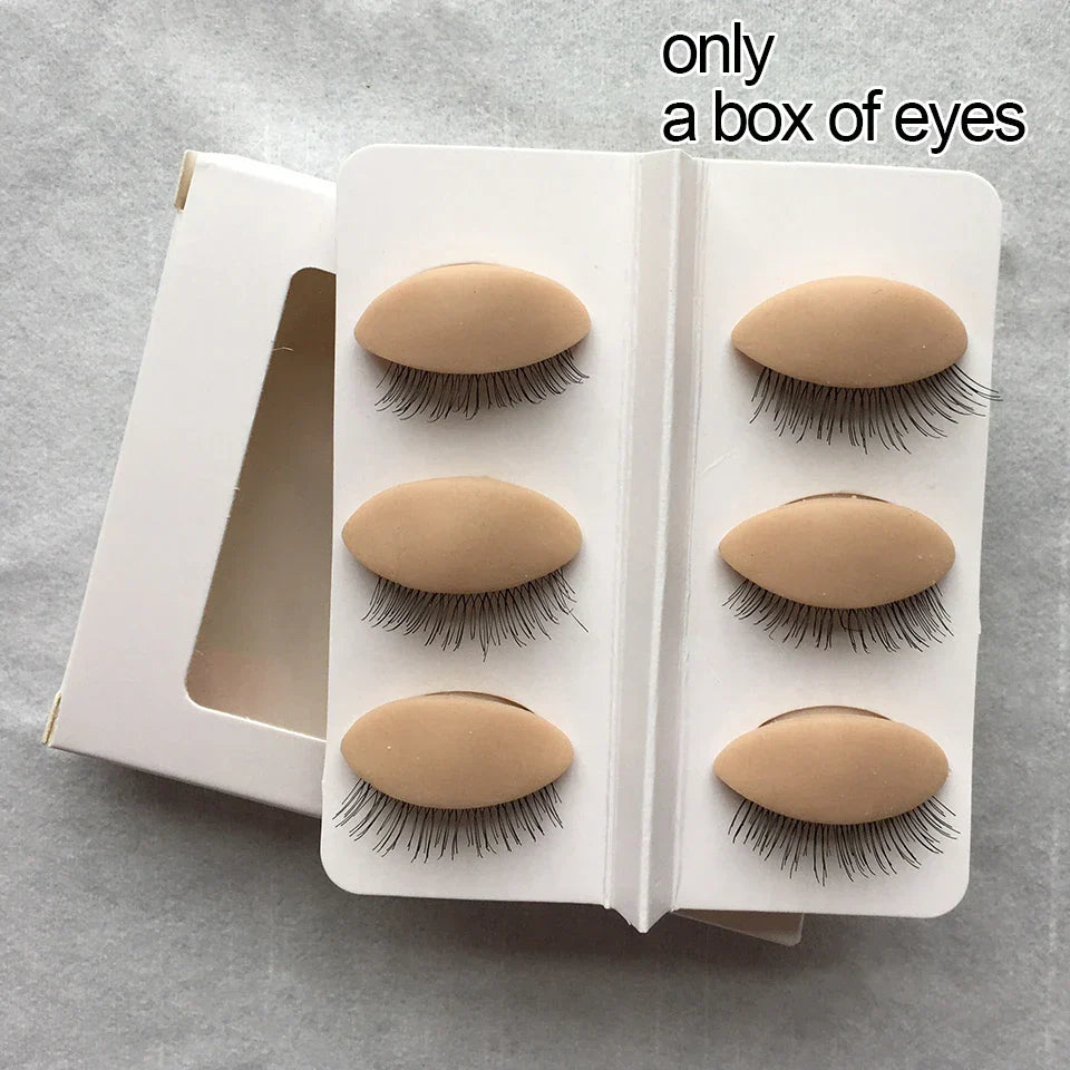 Mannequin Head for Eyelashes Handmade Practice Silicone Lash