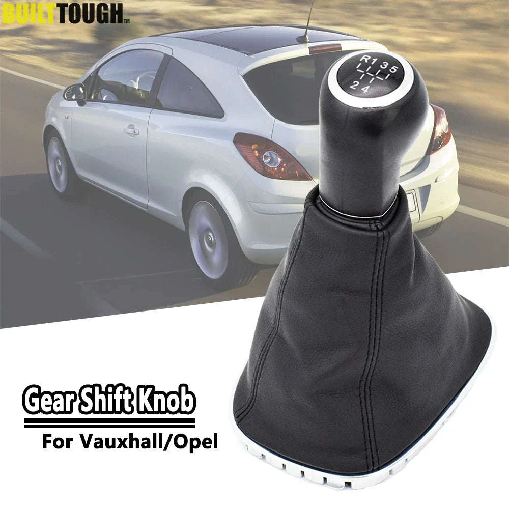 5 Speed Gear Shift Knob Boot Cover for Opel/Vauxhall Corsa D (2006-2014)