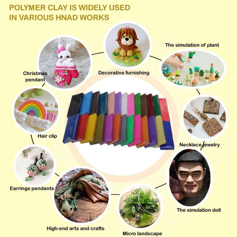 32 Color 3D Clay Plasticine Portable Box New