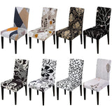 Printed Chair Cover Elastic Seat Chair Covers Removable