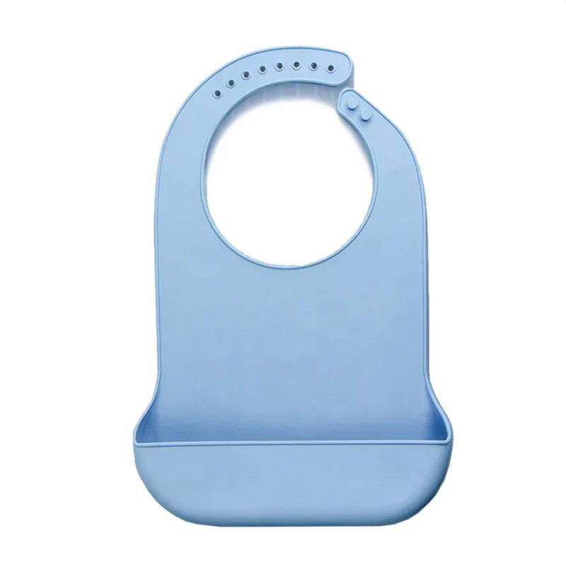 1 Pc Waterproof Adult Mealtime Anti-oil Silicone Bib