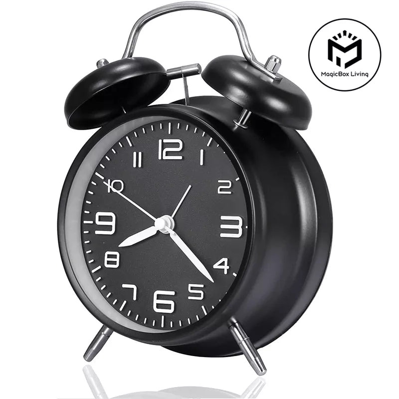 4 Inch Twin Bell Loud Alarm Clock Metal