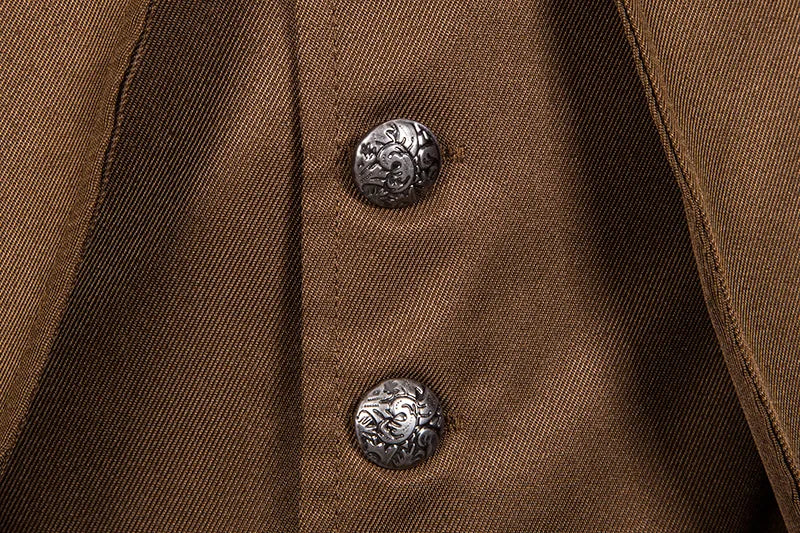 Gothic Victorian Tailcoat Jacket Men Steampunk Medieval Cosplay