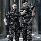 Black Military Uniform Men Tactical Hunting Clothes Camouflage