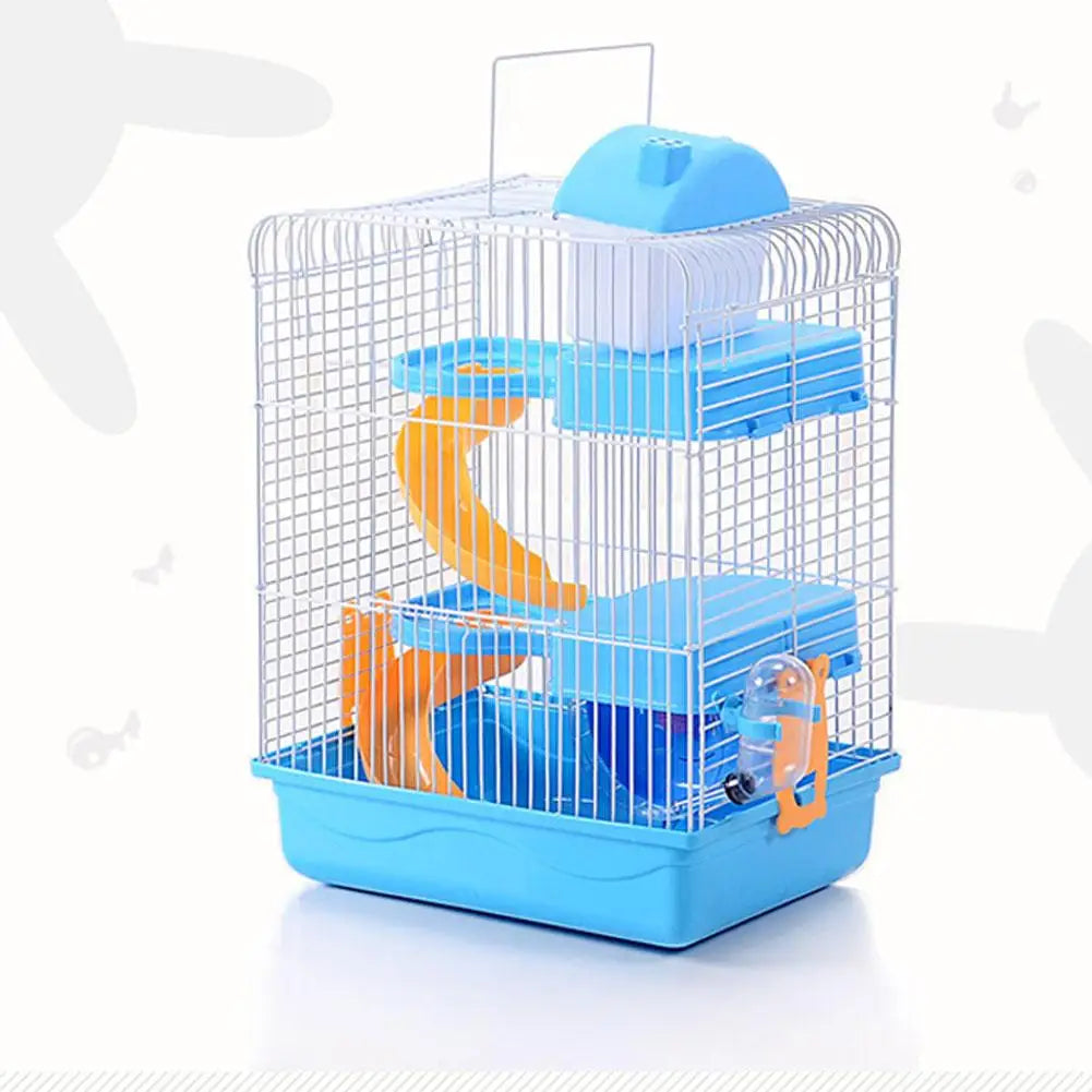 3-storey Pet Hamster Cage Luxury House Portable Mice