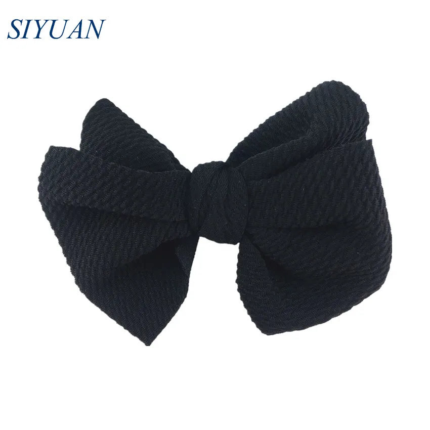 20pcs/lot High Quality 4.5'' Solid Seersucker Waffle Bow