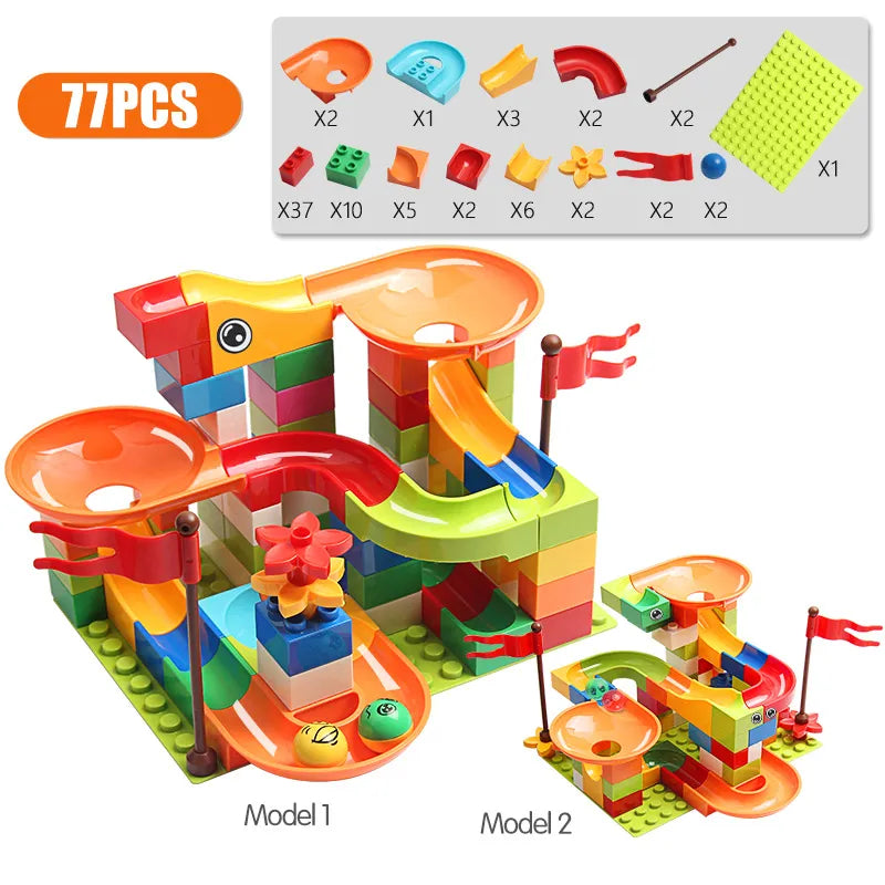 77-308PCS Marble Race Run Big Block Compatible City
