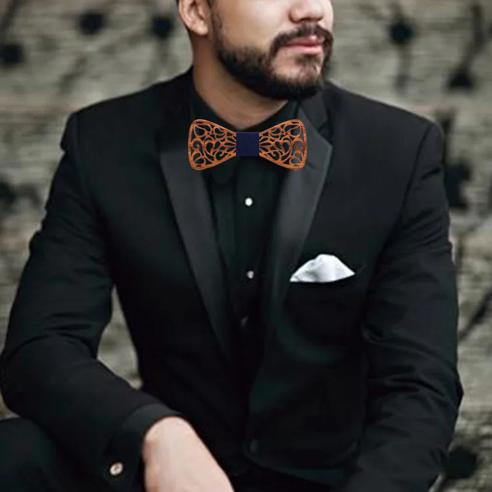 Mahoosive New Floral Wood Bow Ties for Men