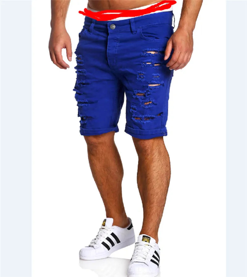 New Mens Denim Chino Fashion Shorts Washed Denim