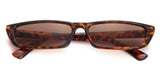 Vintage Narrow Rectangle Small Women Sunglasses Ocean Lens