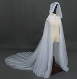 Halloween Costume for Women Hood Tulle Cape Cloak