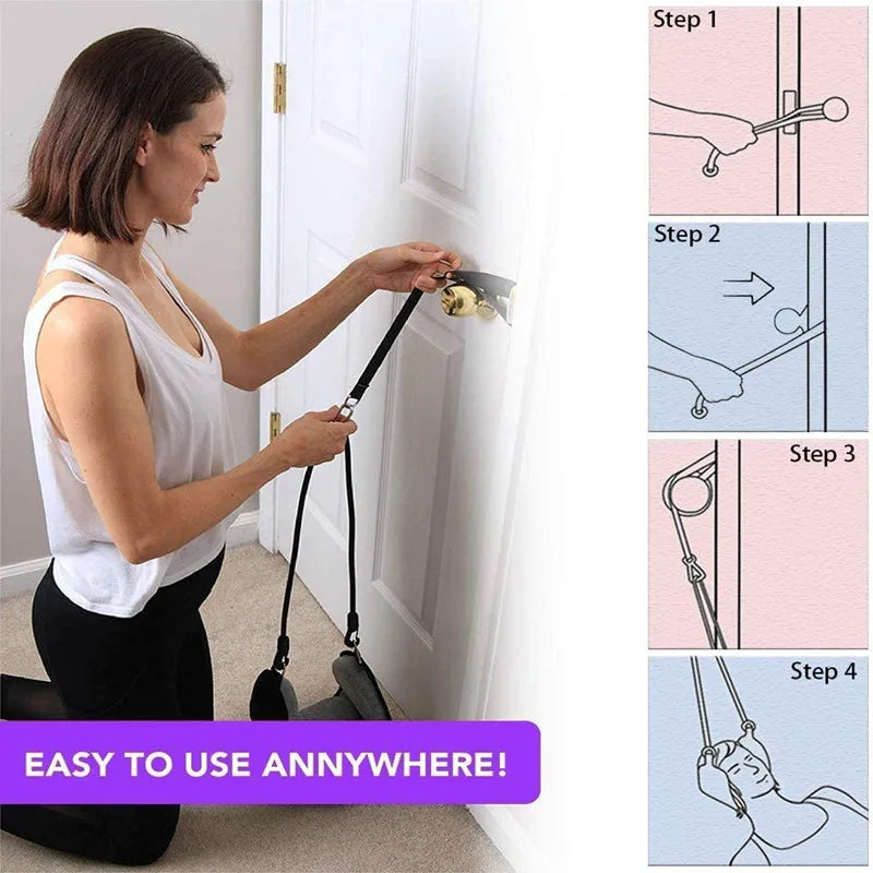 Hammock with stand for Neck Traction Massager Hamac