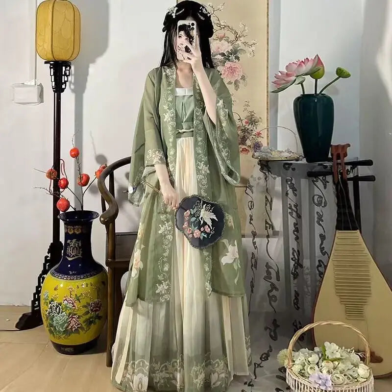 Hanfu Women Chinese Traditional Cosplay Costume Ancient Song