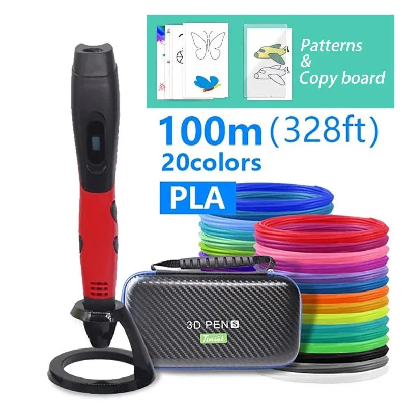 Creative 3D Printing Pen Set with ABS/PLA Filament