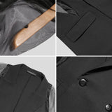 Men Blazer Mesh Patchwork See Through Streetwear Double