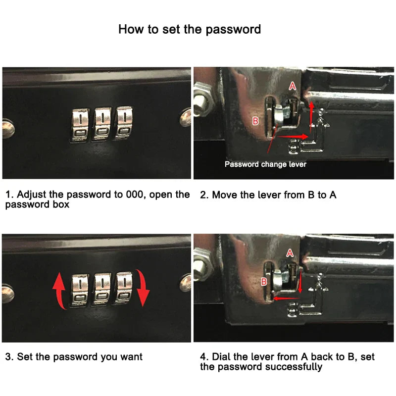 Locked Large Cashier Drawer Metal Cash Box 2