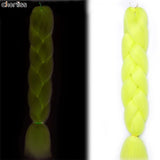 24" 100g Glowing Fluorescent Green Jumbo Braids