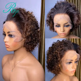 Short Pixie Bouncy Curly Bob Cut 13x4 Lace