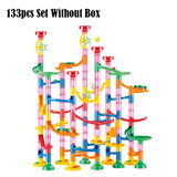 DIY Construction Marble Run Race Track Building Blocks