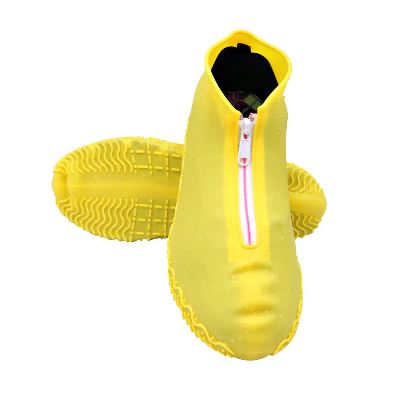 FamtiYaa Waterproof Shoe Cover Silicone Overshoes with Zipper