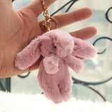 Cute cartoon plush Rabbit Keychain Love Pompom Trinket