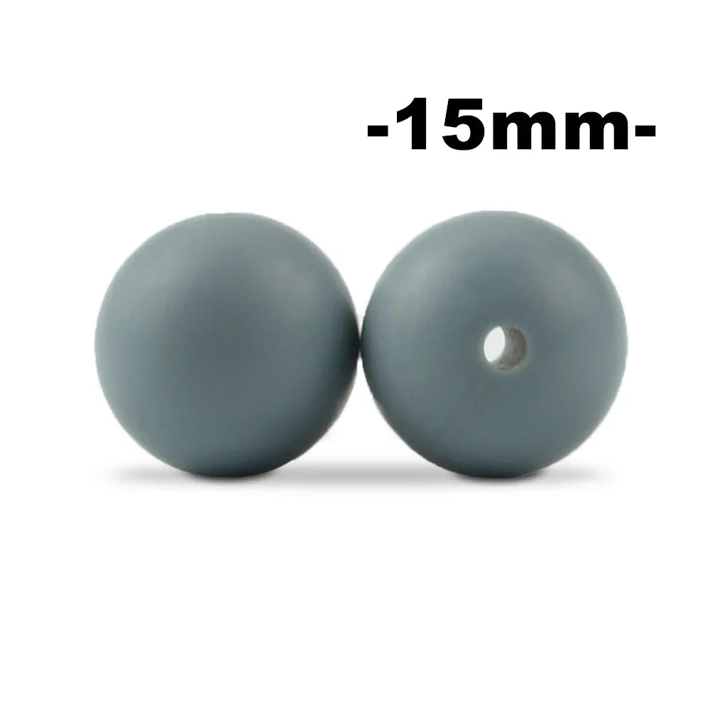 15mm 100pcs Round Silicone Beads Teether Baby Nursing