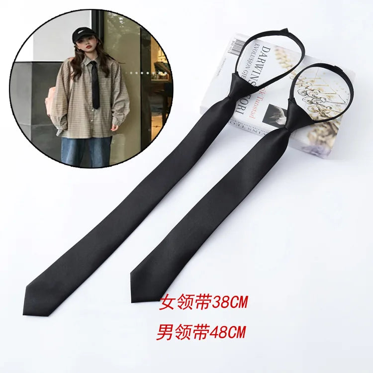 Zipper Necktie For Men Women Tie for Boys