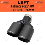 EPLUS Car Carbon Fiber Matte Muffler Tip Y